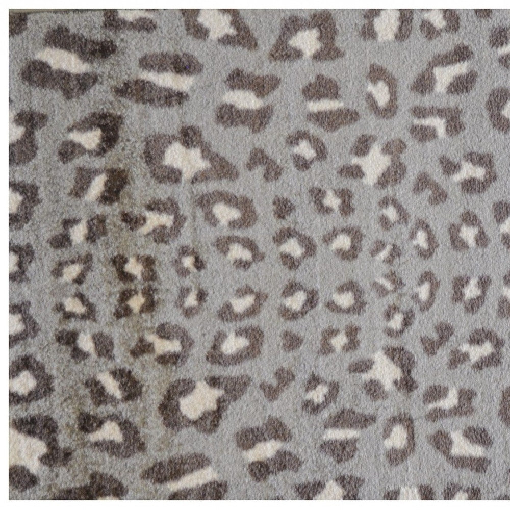 2' X 4' Gray and Brown Cheetah Washable Floor Mat-Area Rugs-DECOROLALA