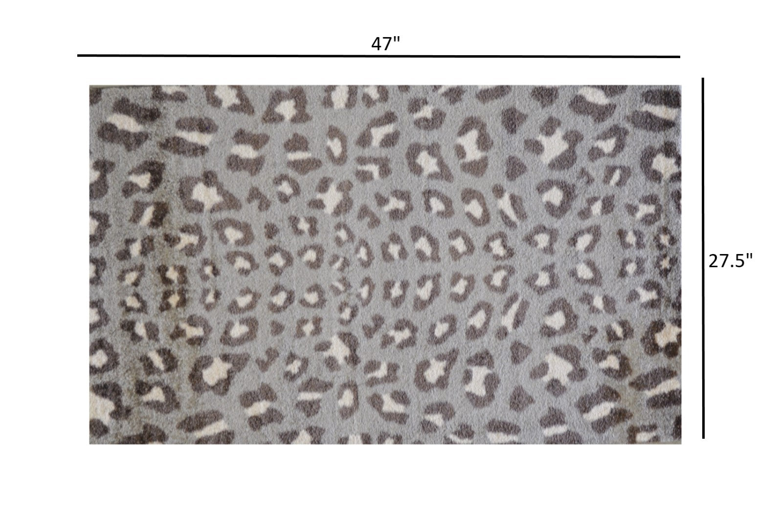 2' X 4' Gray and Brown Cheetah Washable Floor Mat-Area Rugs-DECOROLALA