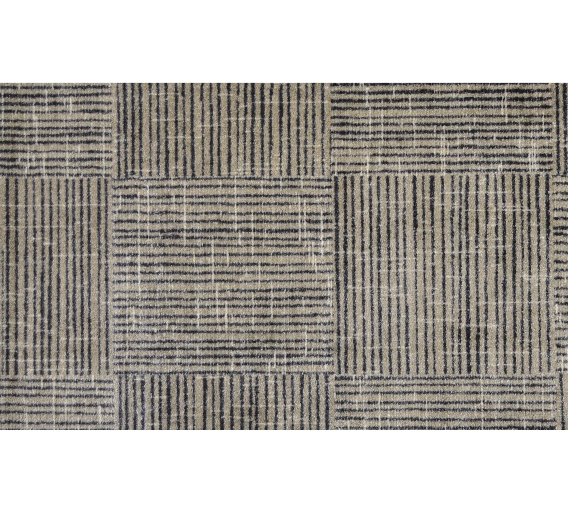 2' X 4' Modern Geo Lines in Squares Washable Floor Mat-Area Rugs-DECOROLALA