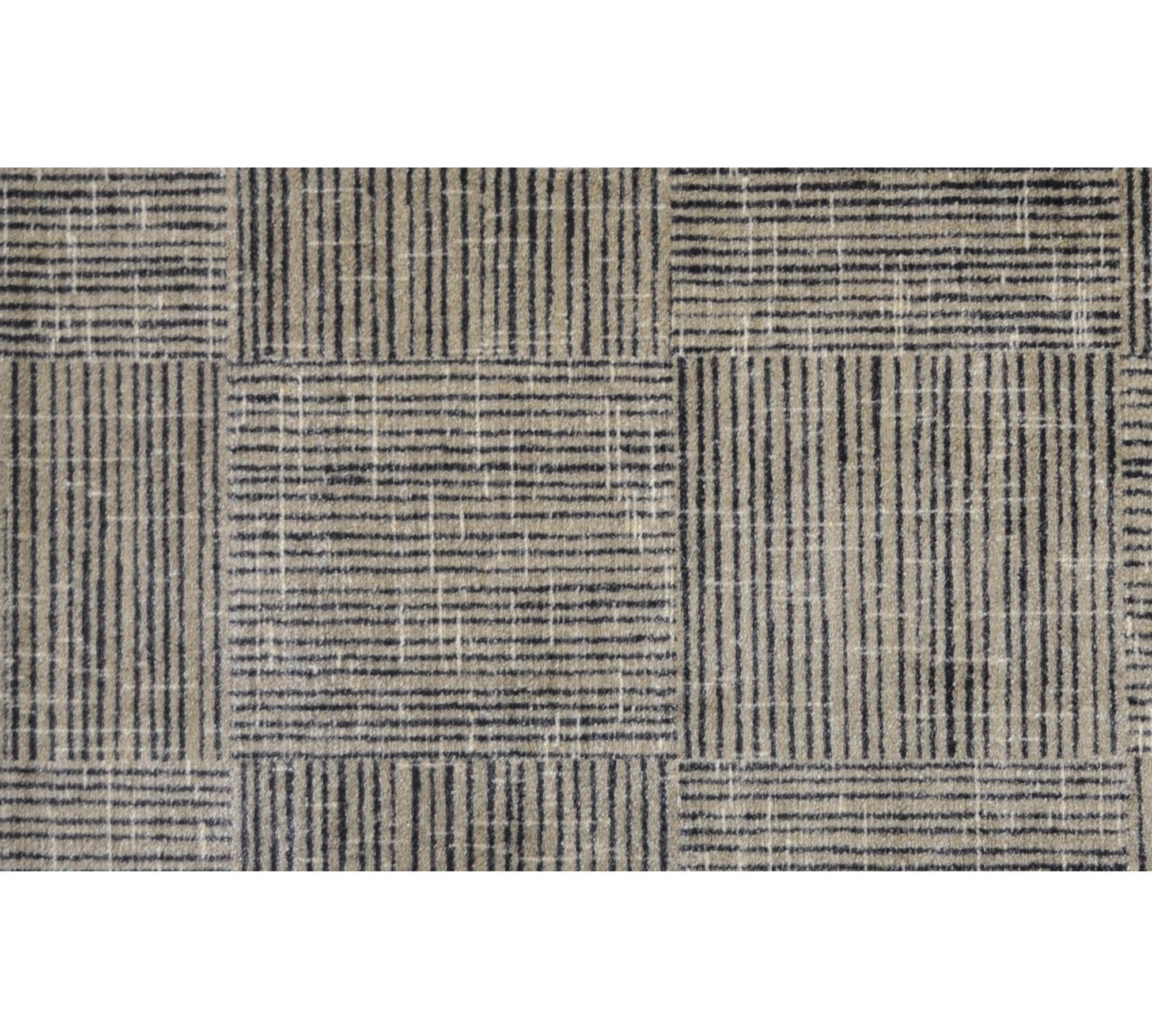 2' X 4' Modern Geo Lines in Squares Washable Floor Mat-Area Rugs-DECOROLALA