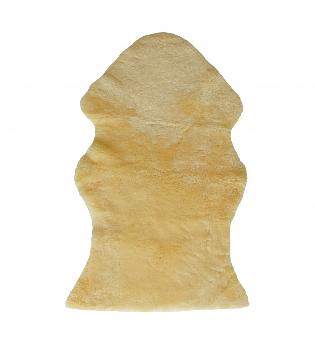 2" X 4" Natural Off White Medical Grade Sheepskin Throw Blanket-Throws & Blankets-DECOROLALA