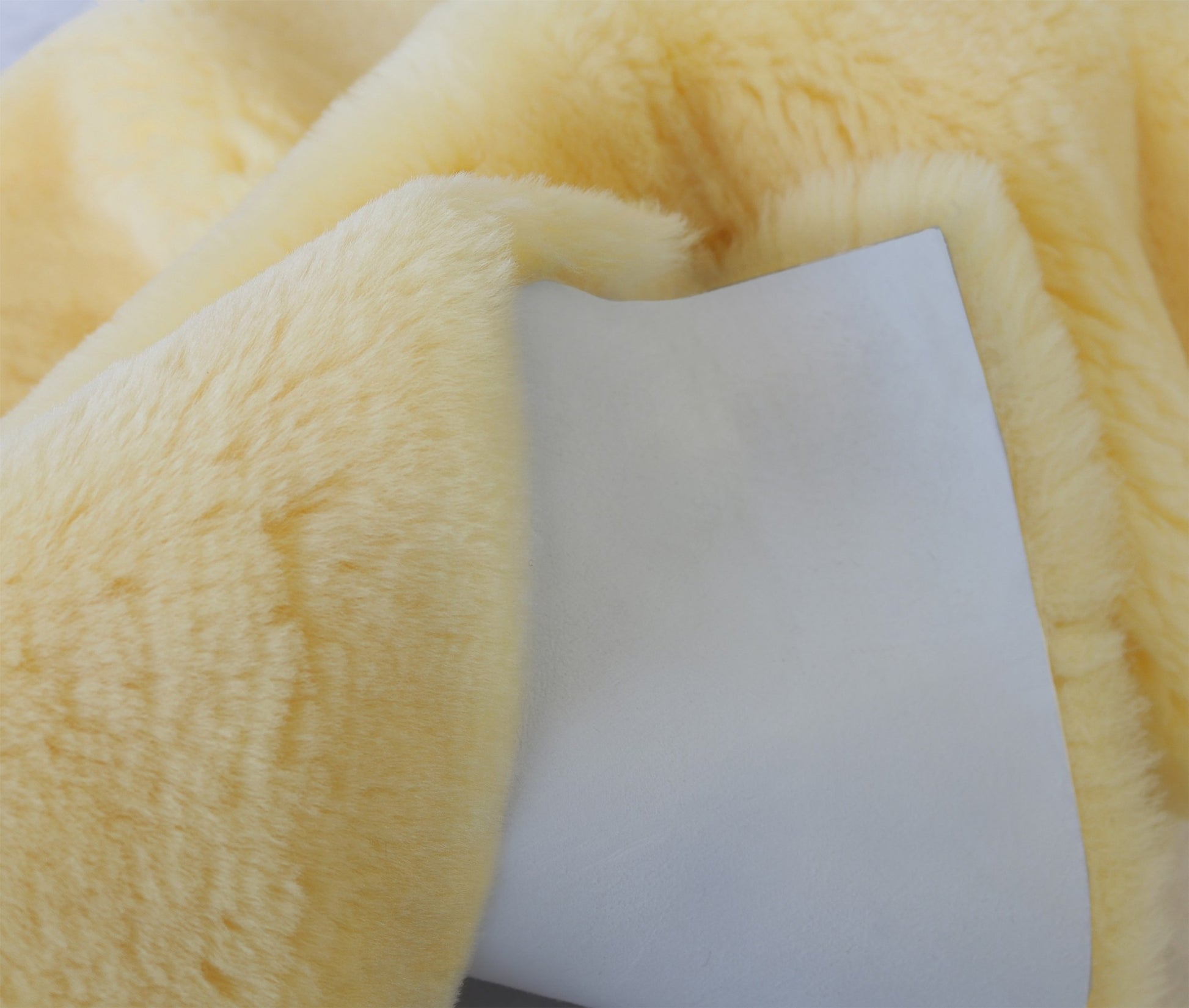 2" X 4" Natural Off White Medical Grade Sheepskin Throw Blanket-Throws & Blankets-DECOROLALA