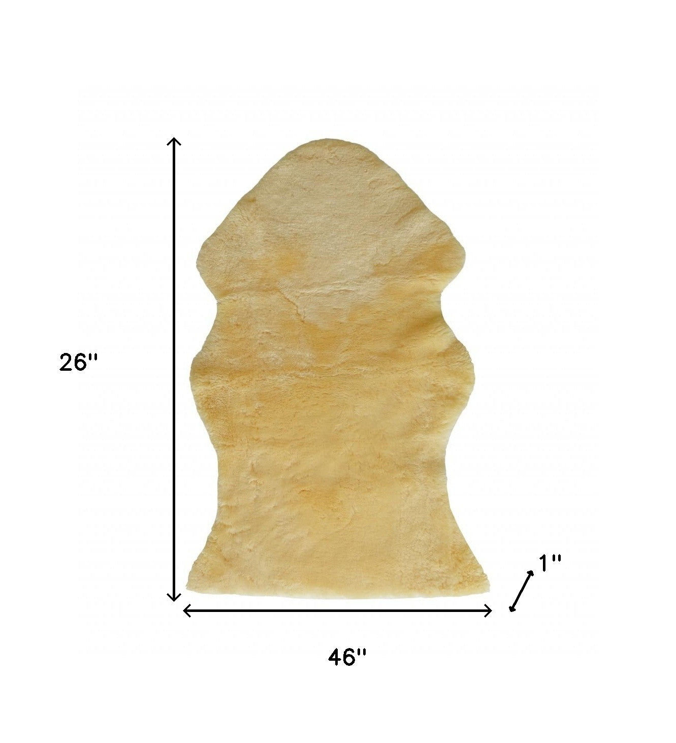 2" X 4" Natural Off White Medical Grade Sheepskin Throw Blanket-Throws & Blankets-DECOROLALA