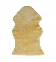 2" X 4" Natural Off White Medical Grade Sheepskin Throw Blanket-Throws & Blankets-DECOROLALA