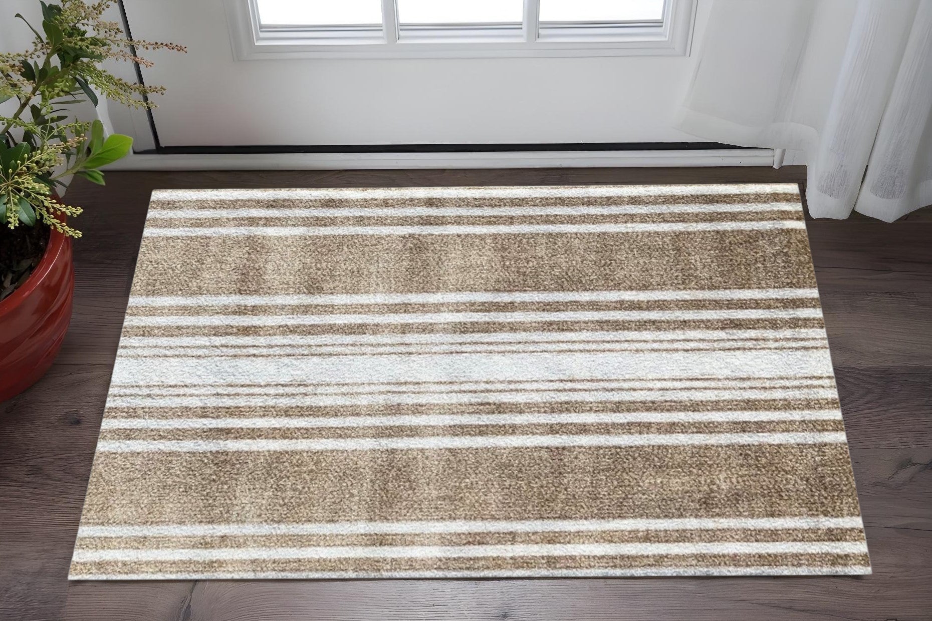 2' X 4' Sandy Shores Regatta Stripe Washable Floor Mat-Area Rugs-DECOROLALA