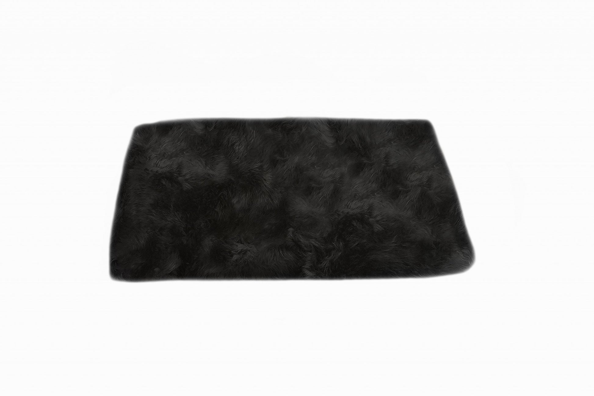 2' X 5' Black Natural Rectangular Sheepskin Area Rug-Area Rugs-DECOROLALA