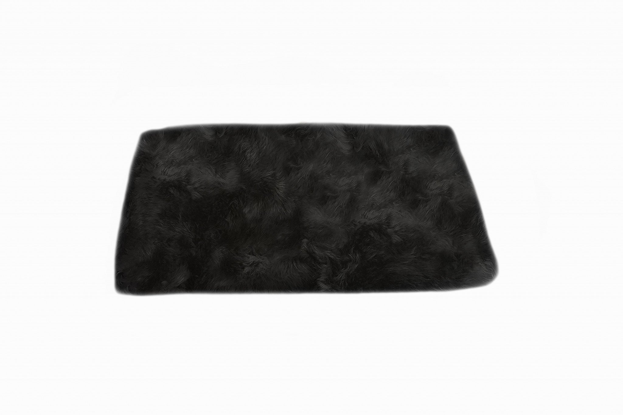 2' X 5' Black Natural Rectangular Sheepskin Area Rug-Area Rugs-DECOROLALA