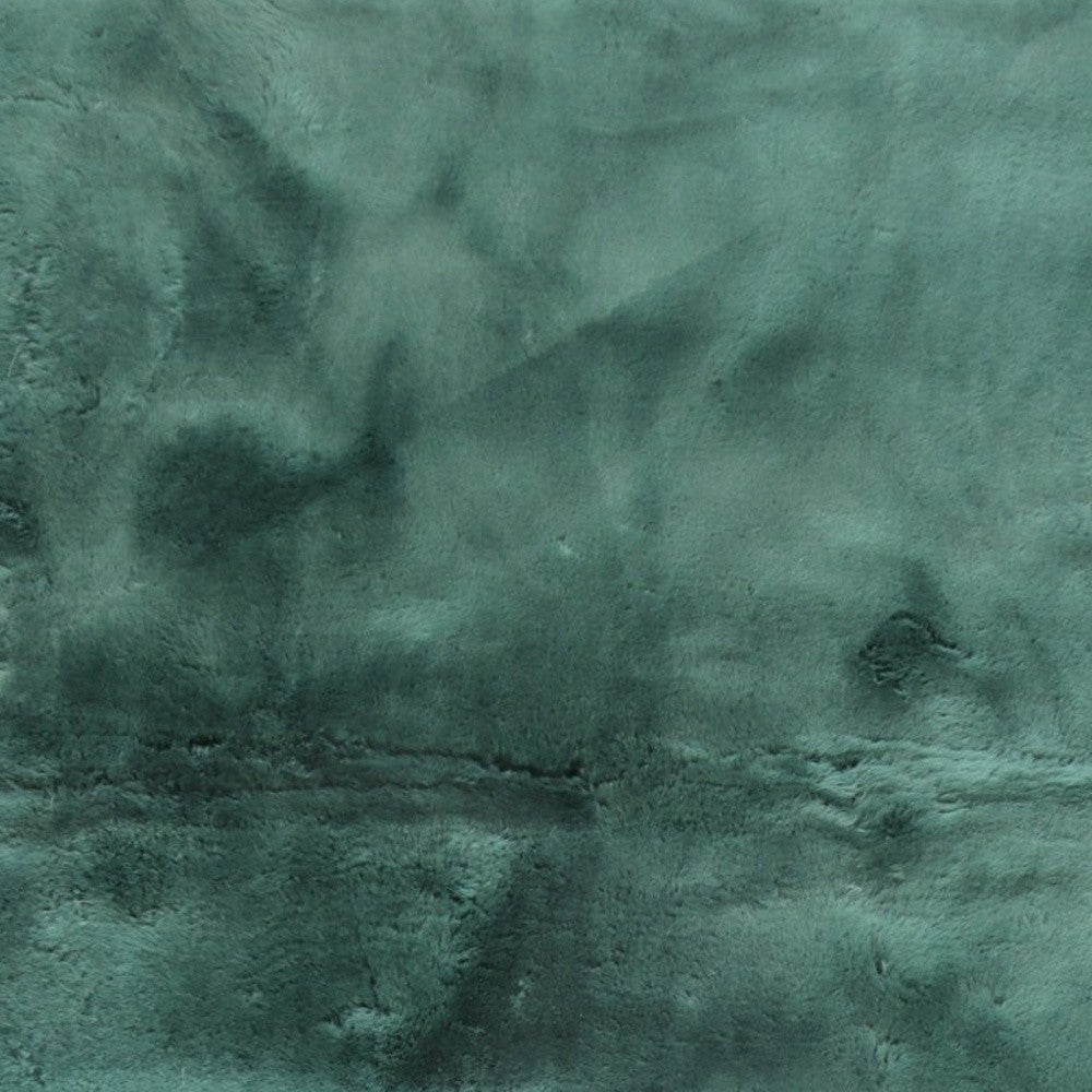 2" X 5" Green Natural Off White Medical Grade Double Sheepskin Throw Blanket-Throws & Blankets-DECOROLALA