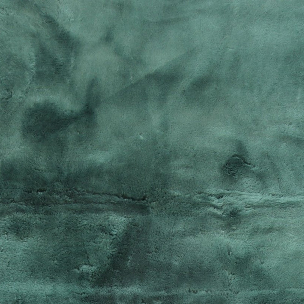 2" X 5" Green Natural Off White Medical Grade Double Sheepskin Throw Blanket-Throws & Blankets-DECOROLALA