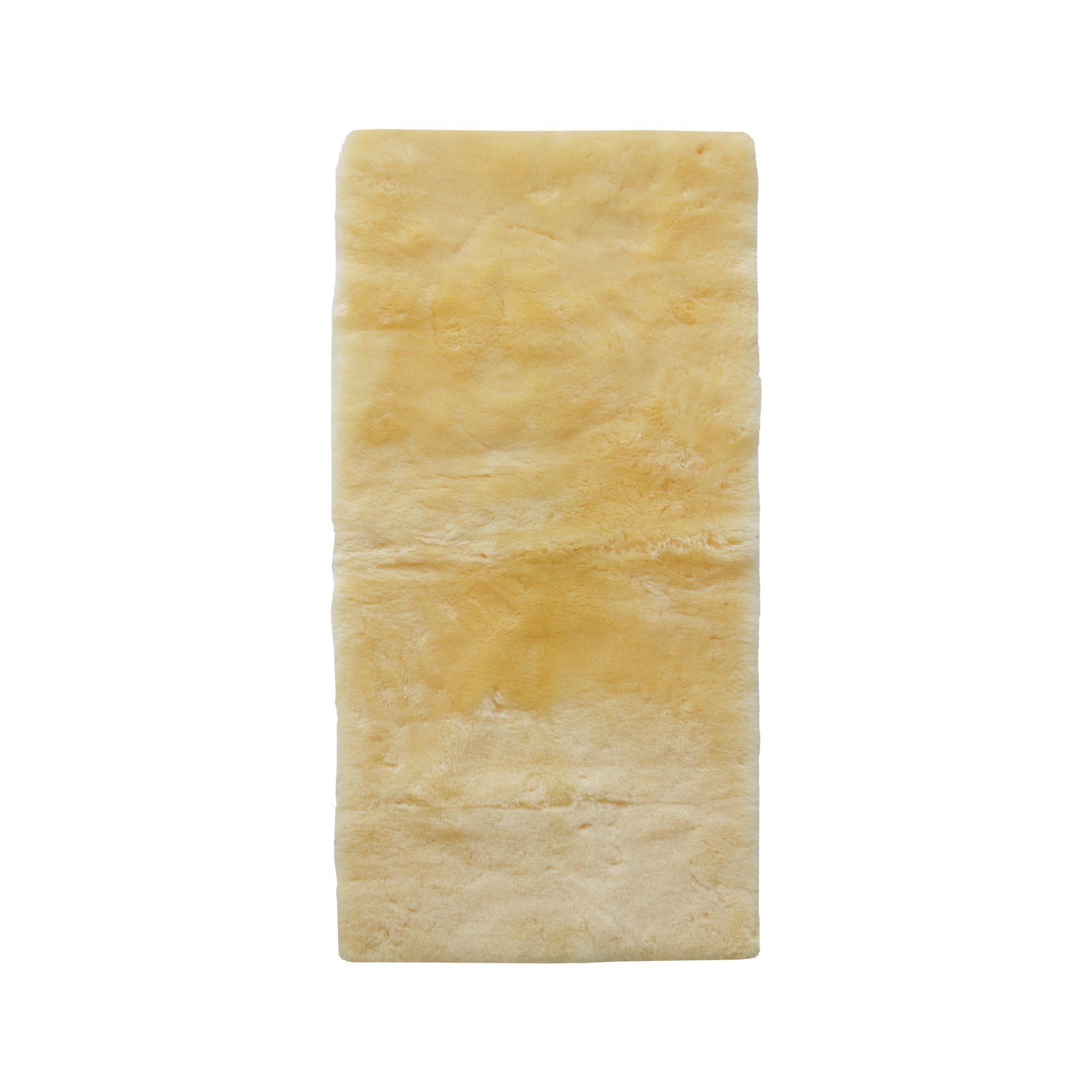 2' X 5' Natural Off White Medical Grade Double Sheepskin Throw Blanket-Throws & Blankets-DECOROLALA