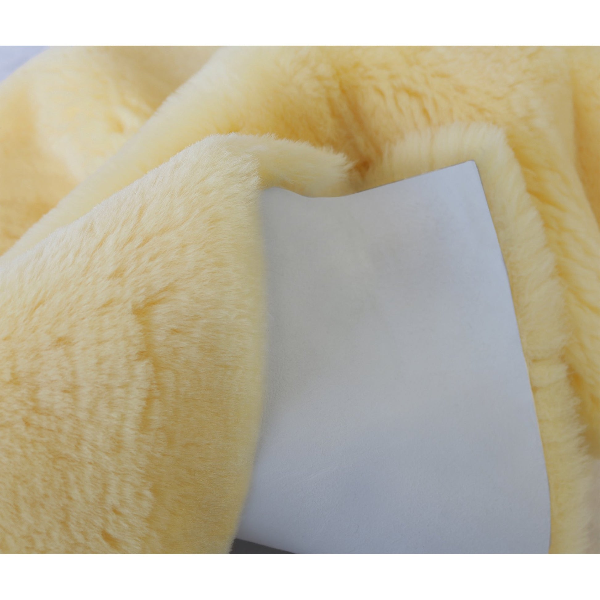 2' X 5' Natural Off White Medical Grade Double Sheepskin Throw Blanket-Throws & Blankets-DECOROLALA