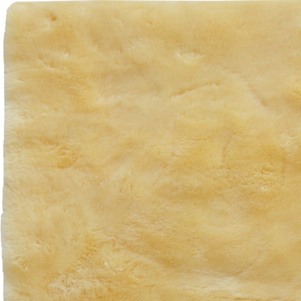 2' X 5' Natural Off White Medical Grade Double Sheepskin Throw Blanket-Throws & Blankets-DECOROLALA