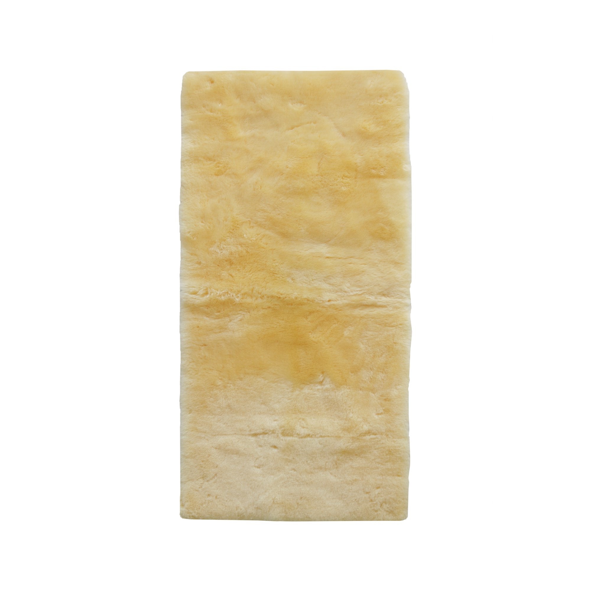 2' X 5' Natural Off White Medical Grade Double Sheepskin Throw Blanket-Throws & Blankets-DECOROLALA