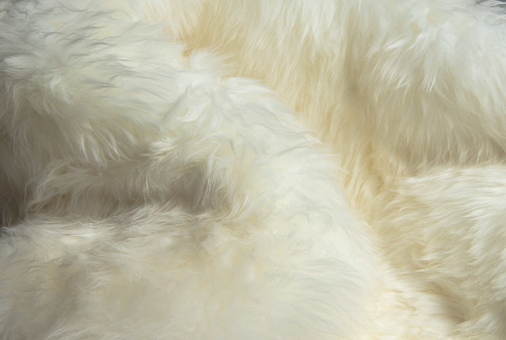2' X 5' Natural Rectangular Sheepskin Area Rug-Area Rugs-DECOROLALA