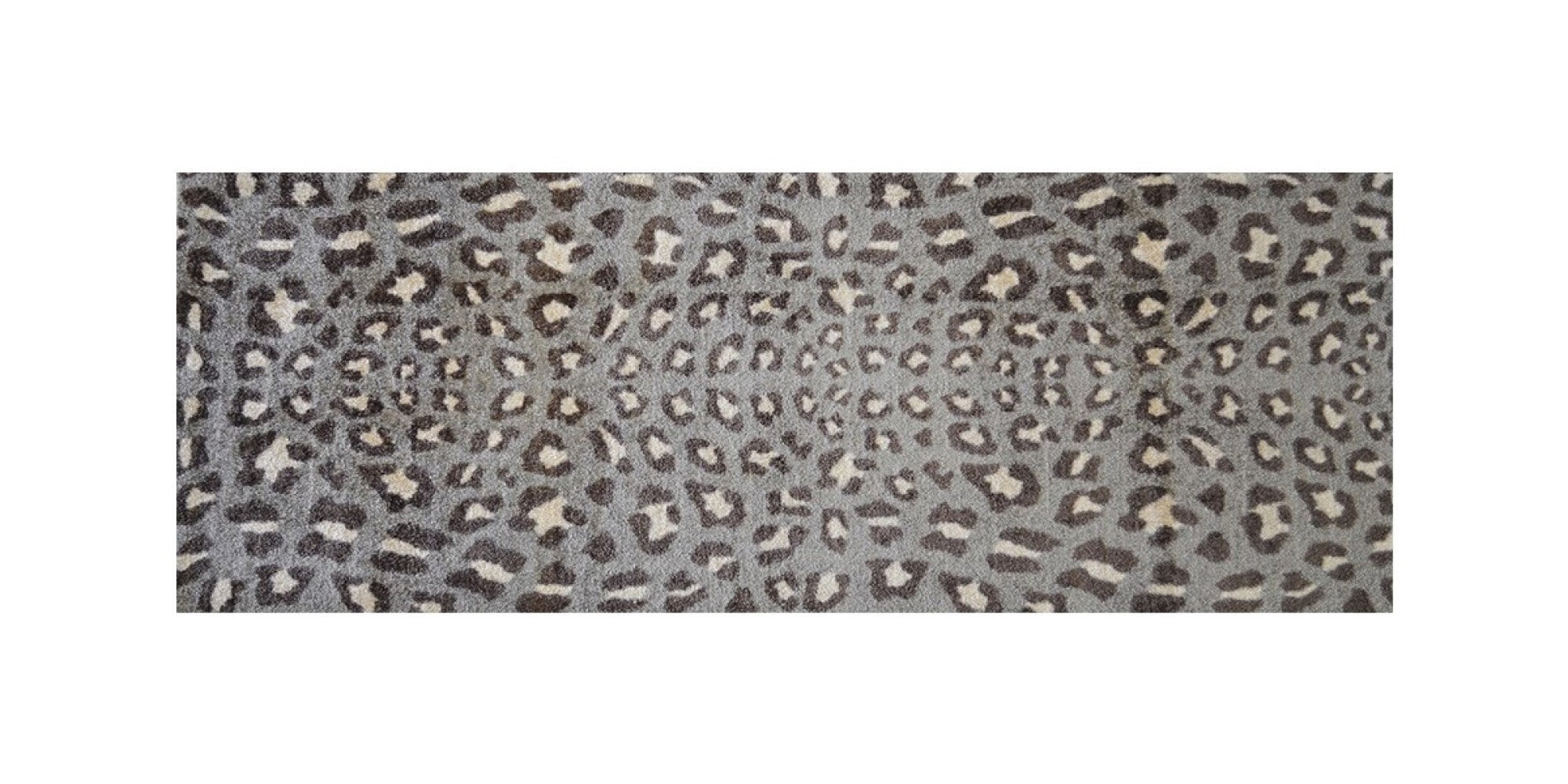 2' X 6' Gray and Brown Cheetah Washable Runner Rug-Area Rugs-DECOROLALA