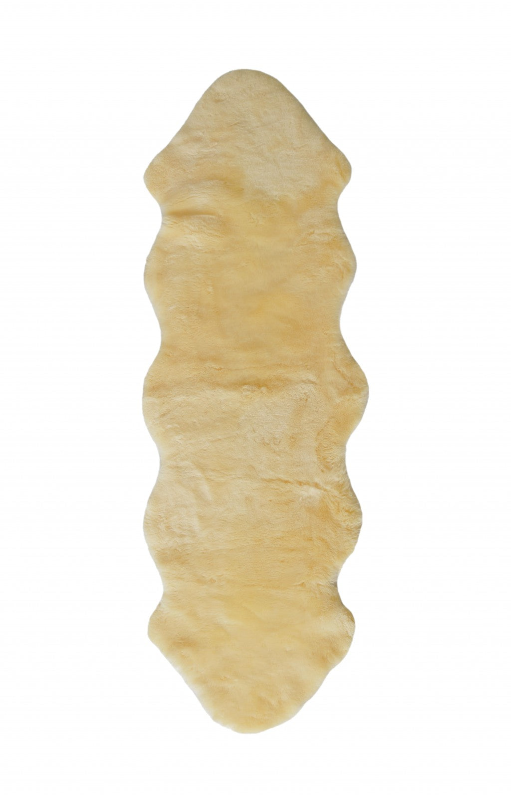 2" X 6" Green Natural Off White Medical Grade Double Sheepskin Throw Blanket-Throws & Blankets-DECOROLALA