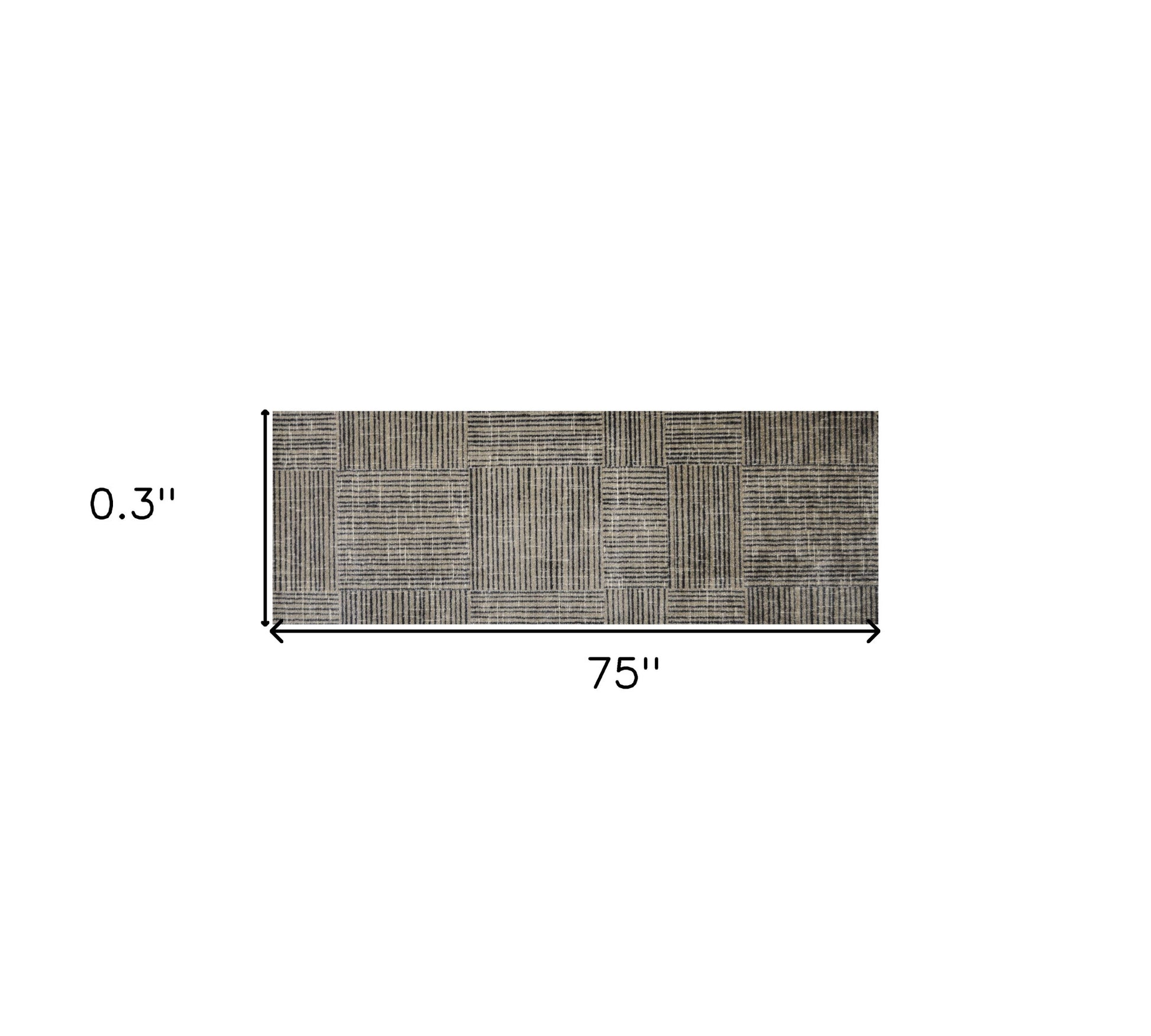 2' X 6' Modern Geo Lines in Squares Washable Runner Rug-Area Rugs-DECOROLALA