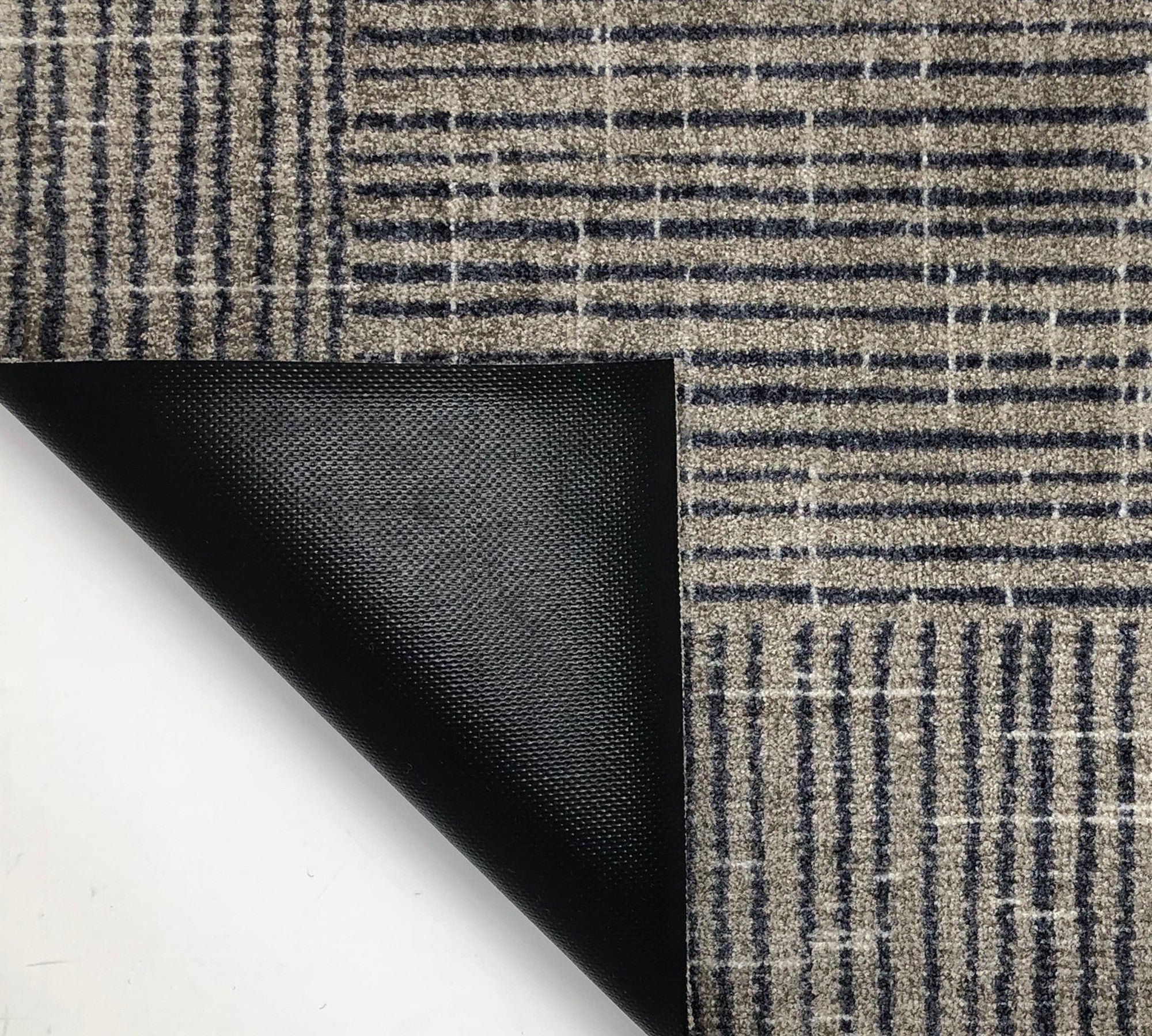 2' X 6' Modern Geo Lines in Squares Washable Runner Rug-Area Rugs-DECOROLALA