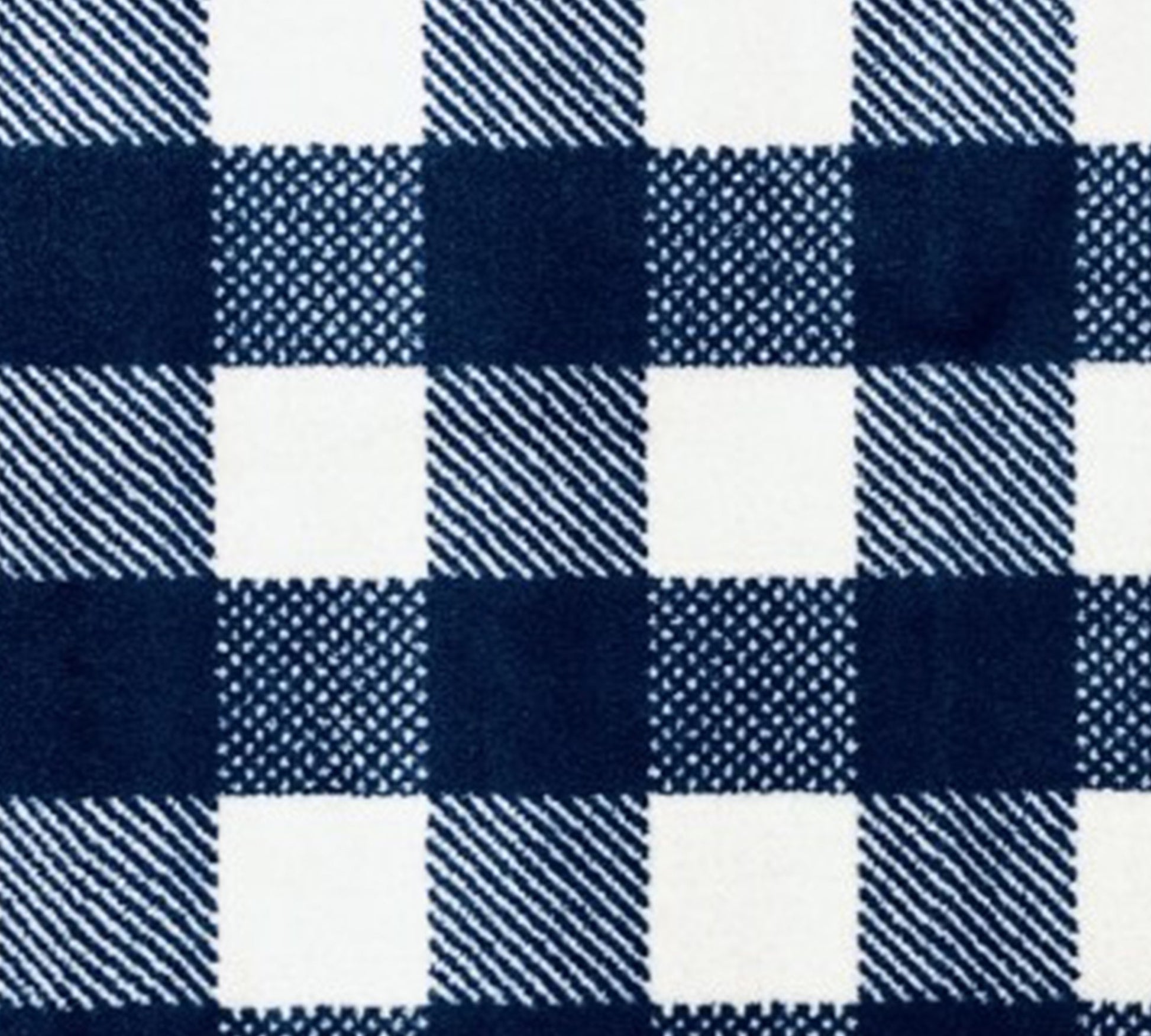 2' X 6' Navy and White Buffalo Plaid Washable Runner Rug-Area Rugs-DECOROLALA