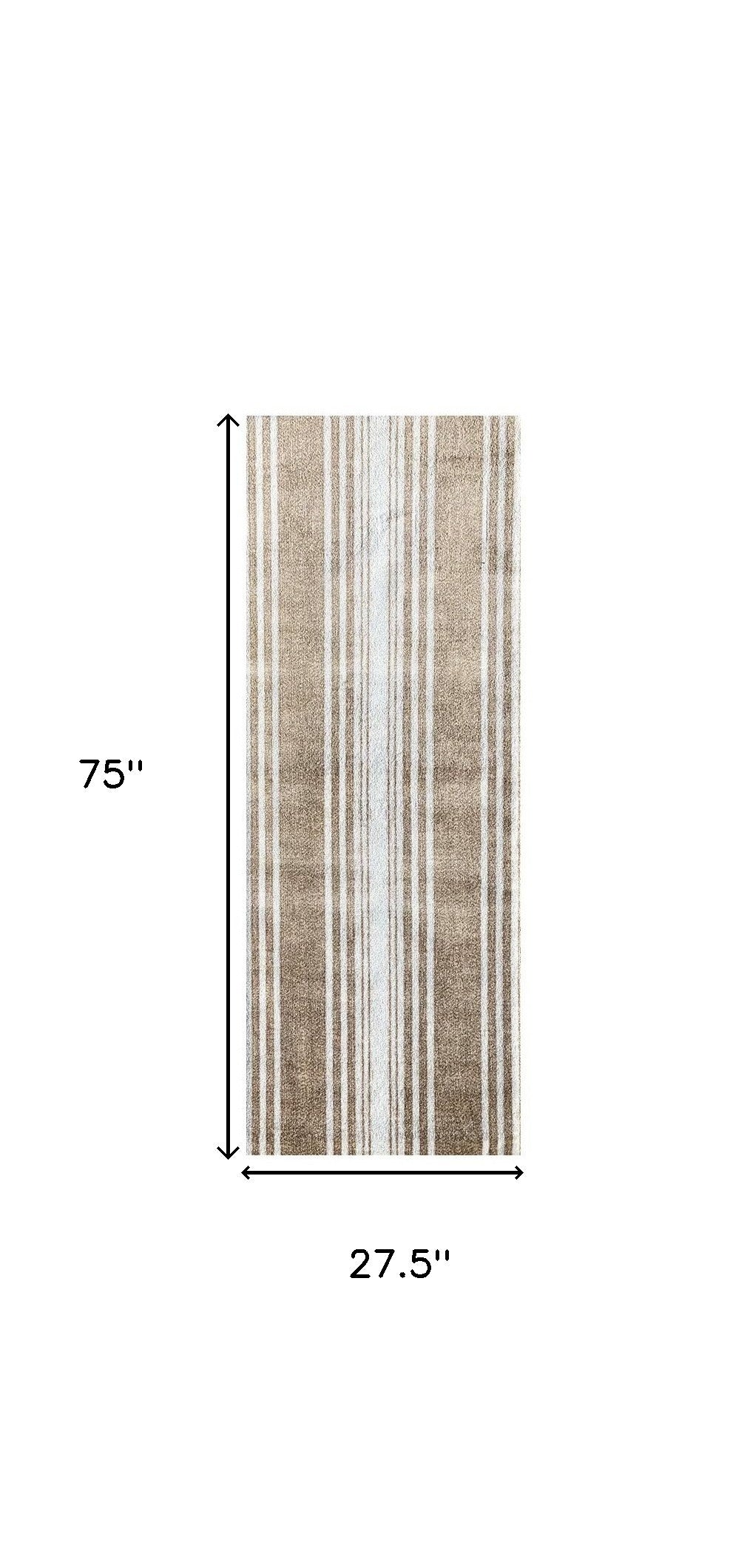2' X 6' Sandy Shores Regatta Stripe Washable Runner Rug-Area Rugs-DECOROLALA