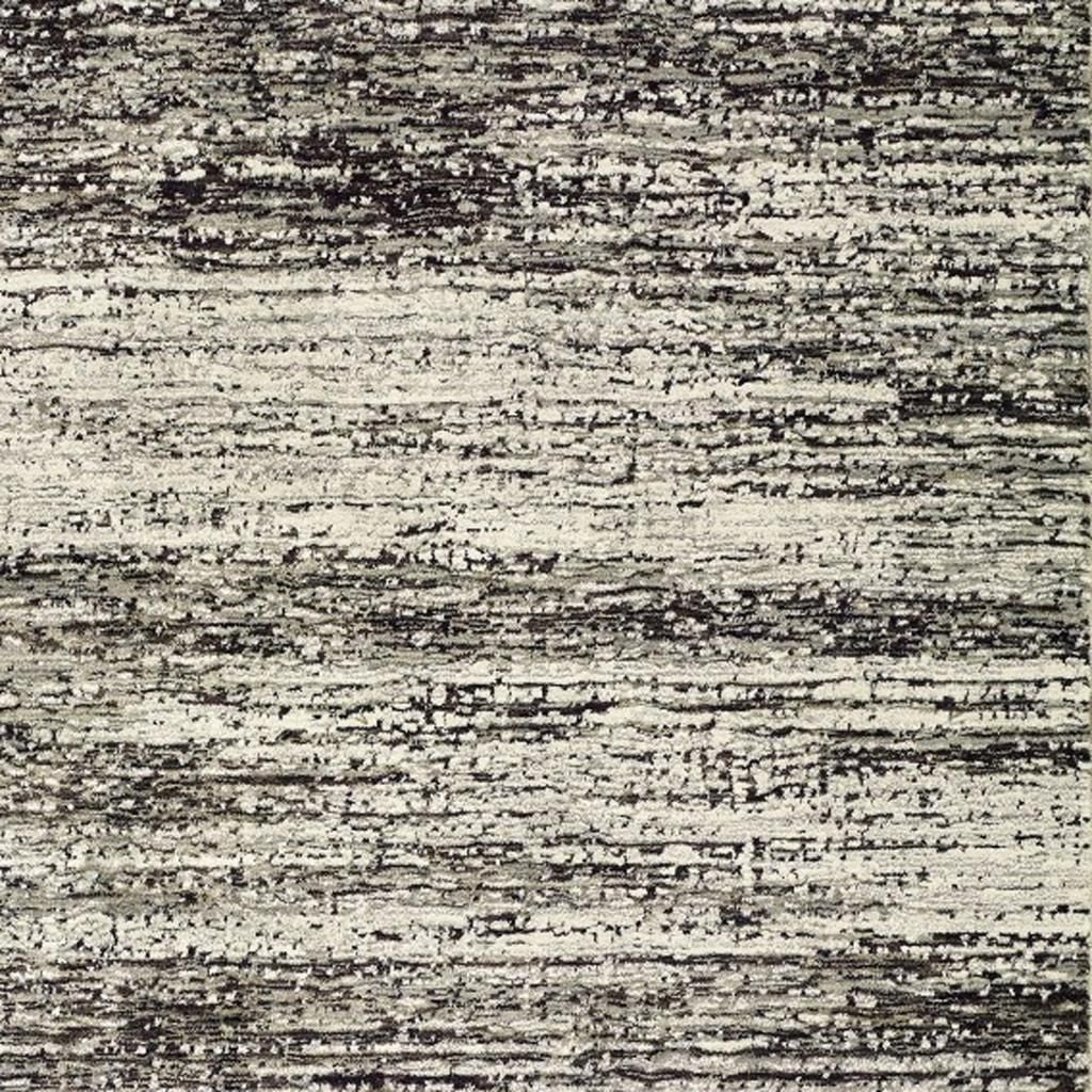 2' X 8' Ash And Slate Abstract Runner Rug-Area Rugs-DECOROLALA