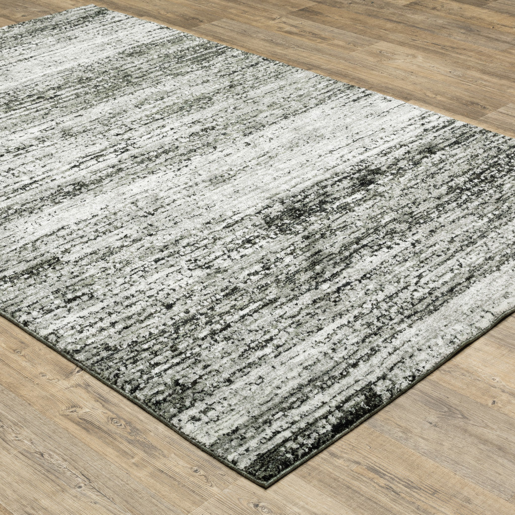 2' X 8' Ash And Slate Abstract Runner Rug-Area Rugs-DECOROLALA
