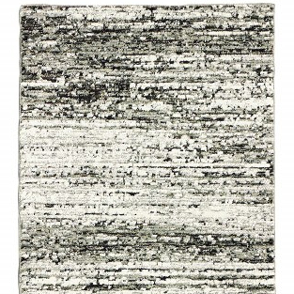 2' X 8' Ash And Slate Abstract Runner Rug-Area Rugs-DECOROLALA