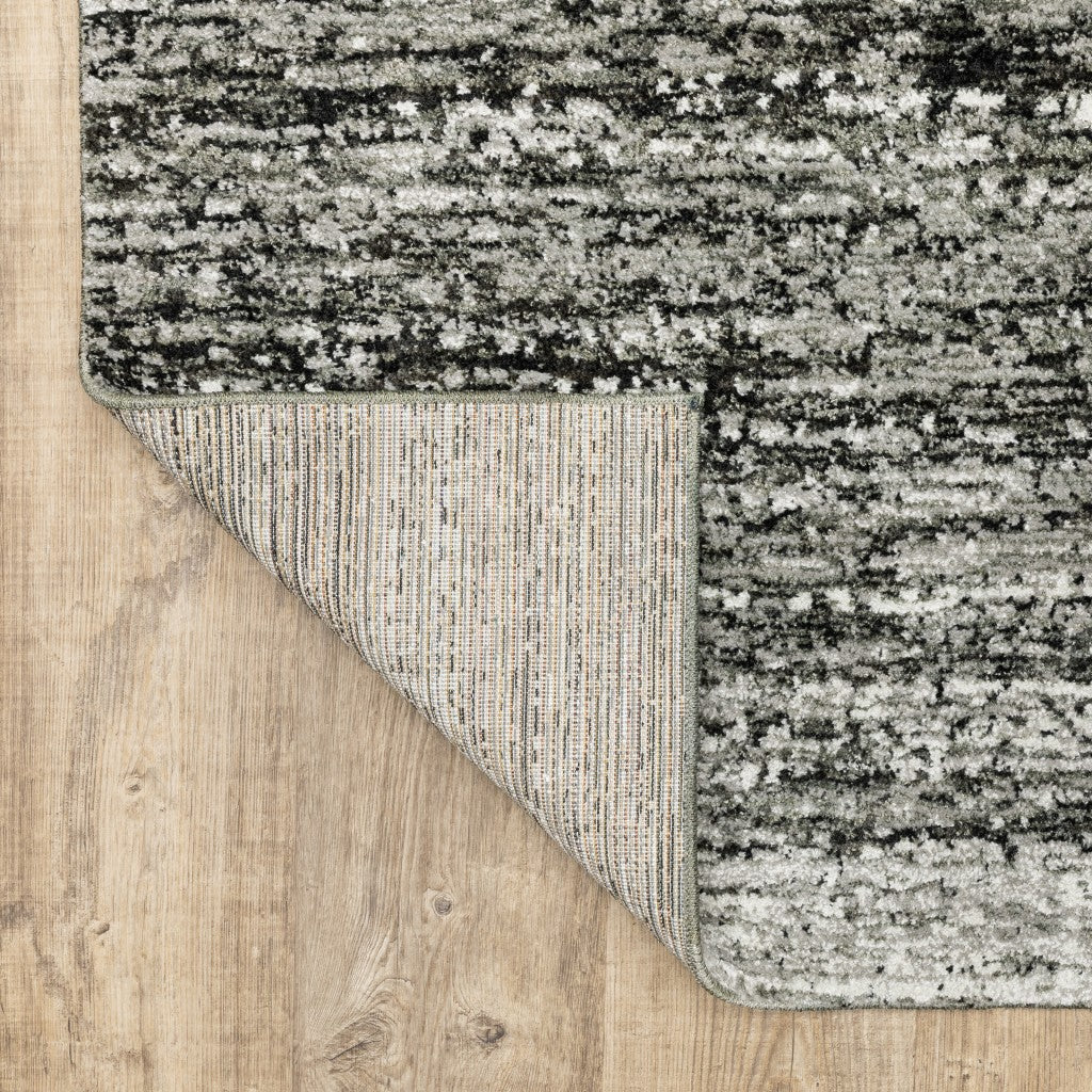2' X 8' Ash And Slate Abstract Runner Rug-Area Rugs-DECOROLALA