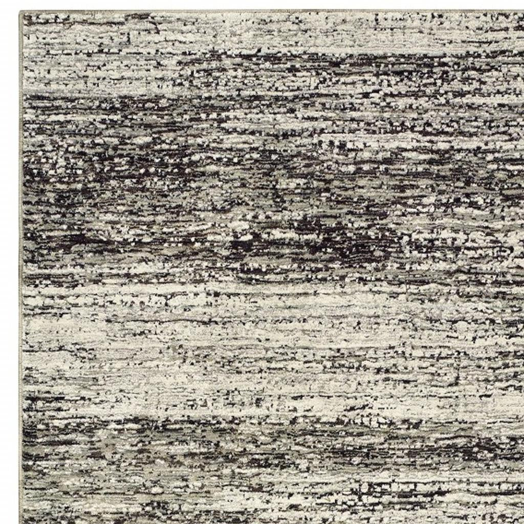 2' X 8' Ash And Slate Abstract Runner Rug-Area Rugs-DECOROLALA