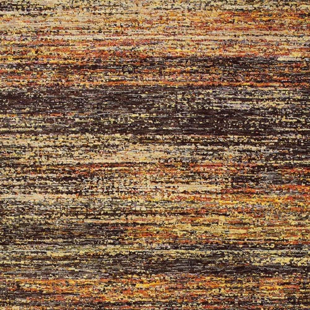 2' X 8' Gold And Slate Abstract Runner Rug-Area Rugs-DECOROLALA