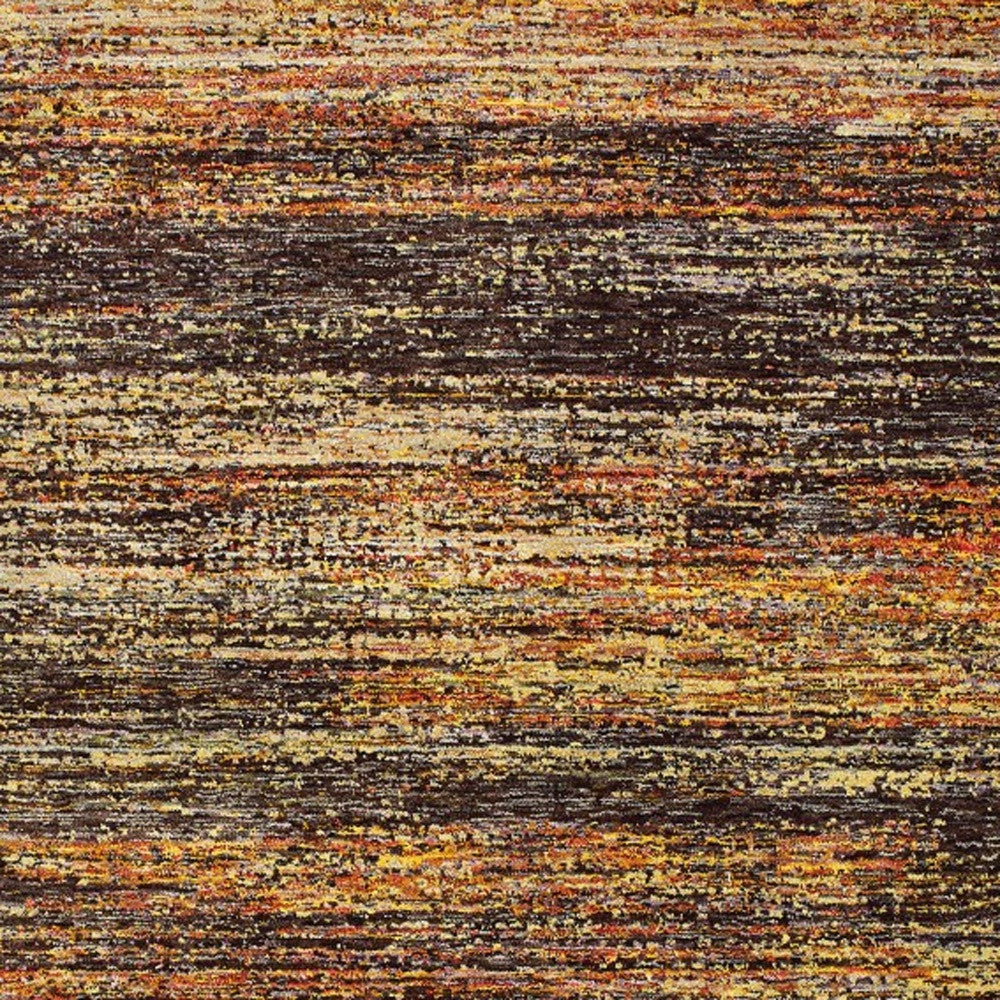 2' X 8' Gold And Slate Abstract Runner Rug-Area Rugs-DECOROLALA