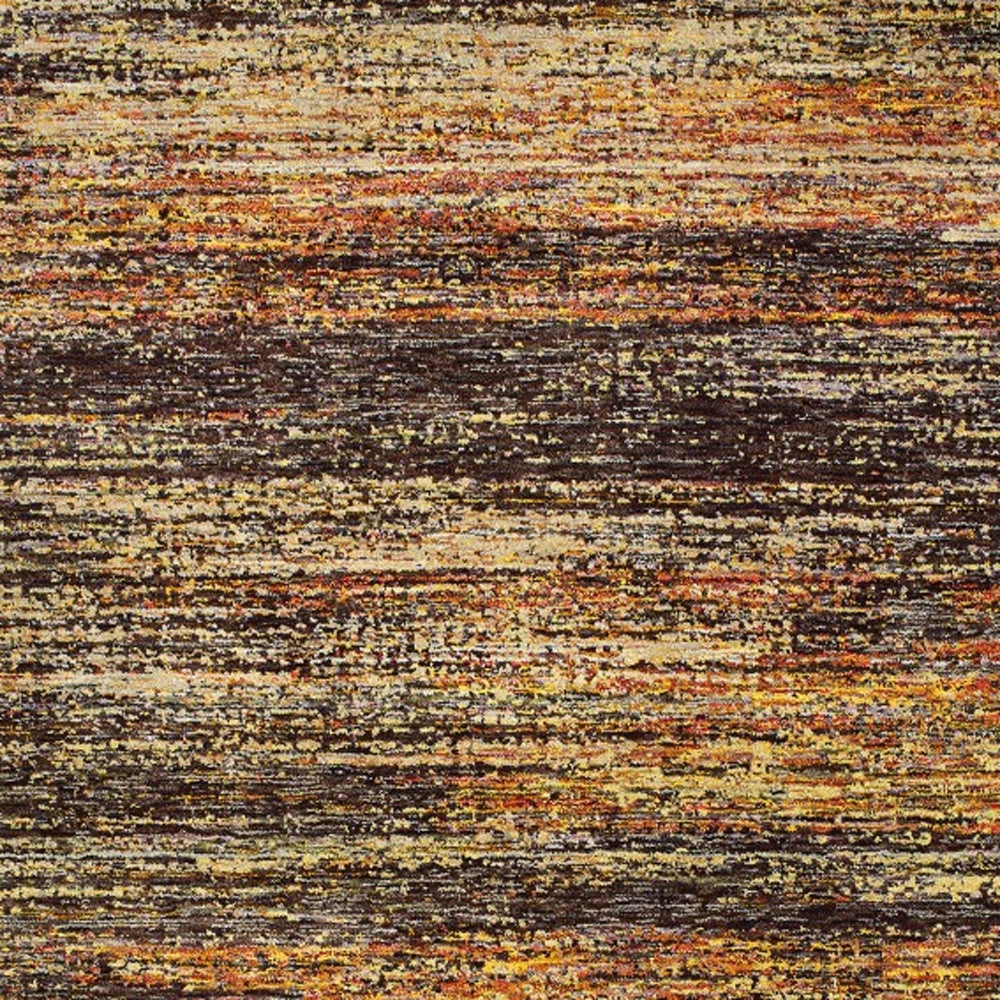 2' X 8' Gold And Slate Abstract Runner Rug-Area Rugs-DECOROLALA