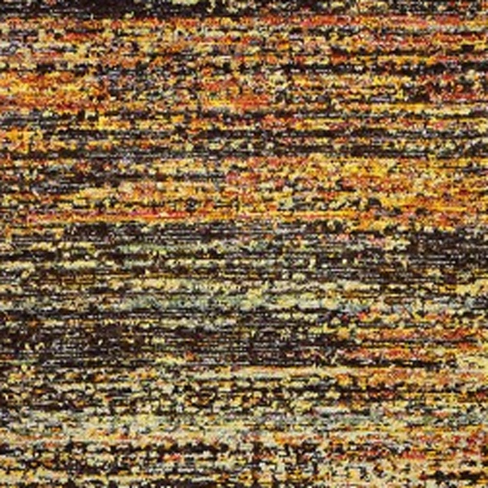 2' X 8' Gold And Slate Abstract Runner Rug-Area Rugs-DECOROLALA
