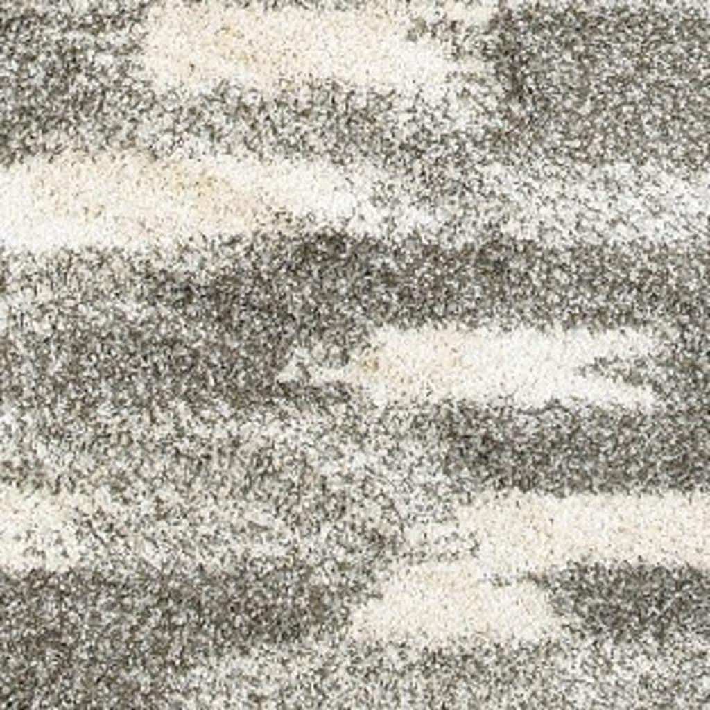 2' X 8' Gray And Ivory Geometric Pattern Runner Rug-Area Rugs-DECOROLALA