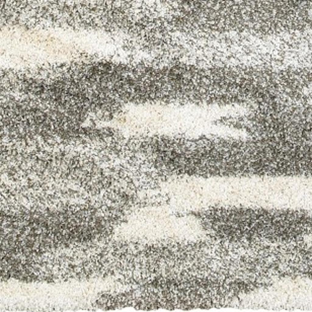 2' X 8' Gray And Ivory Geometric Pattern Runner Rug-Area Rugs-DECOROLALA