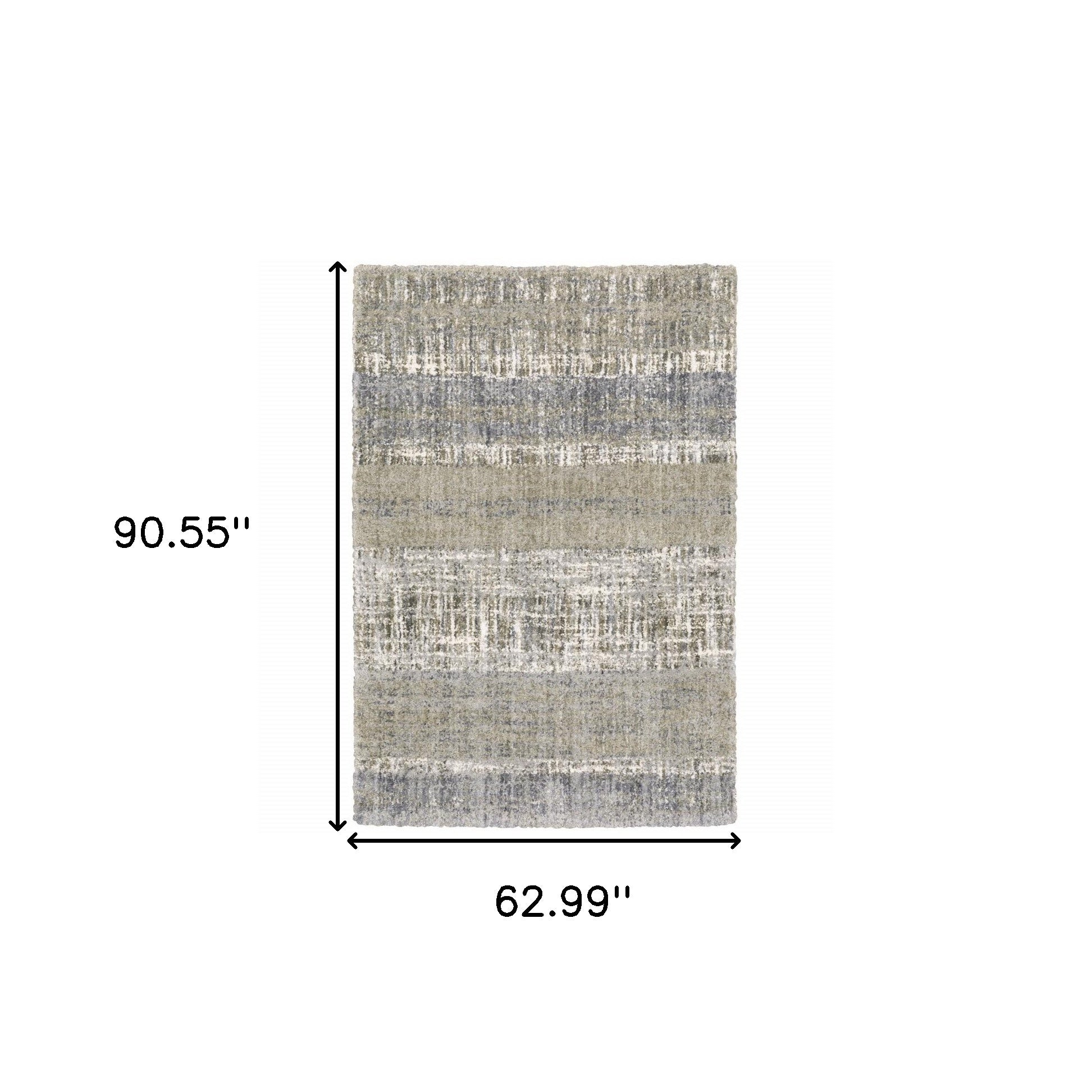 2' X 8' Grey And Ivory Abstract Lines Runner Rug-Area Rugs-DECOROLALA