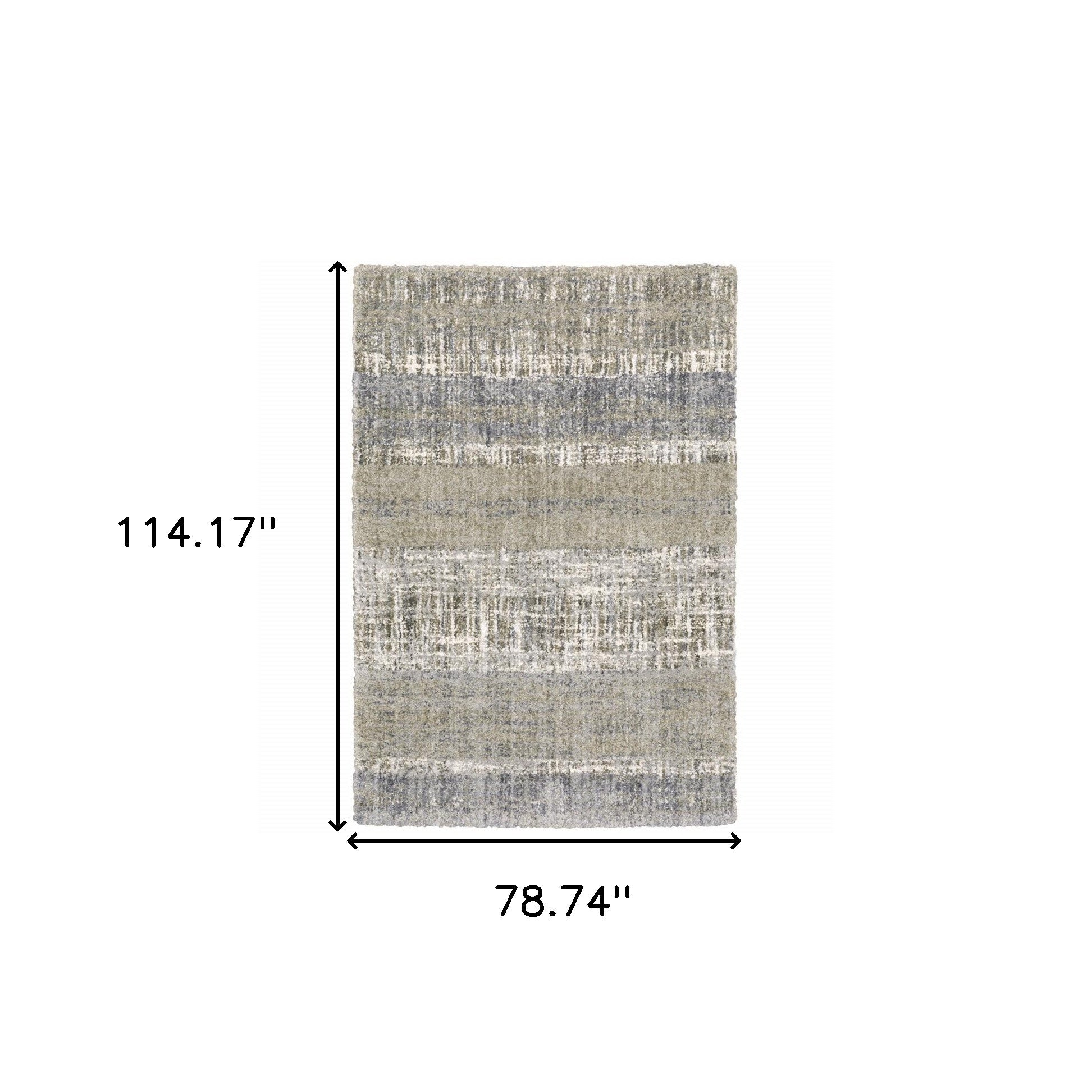 2' X 8' Grey And Ivory Abstract Lines Runner Rug-Area Rugs-DECOROLALA