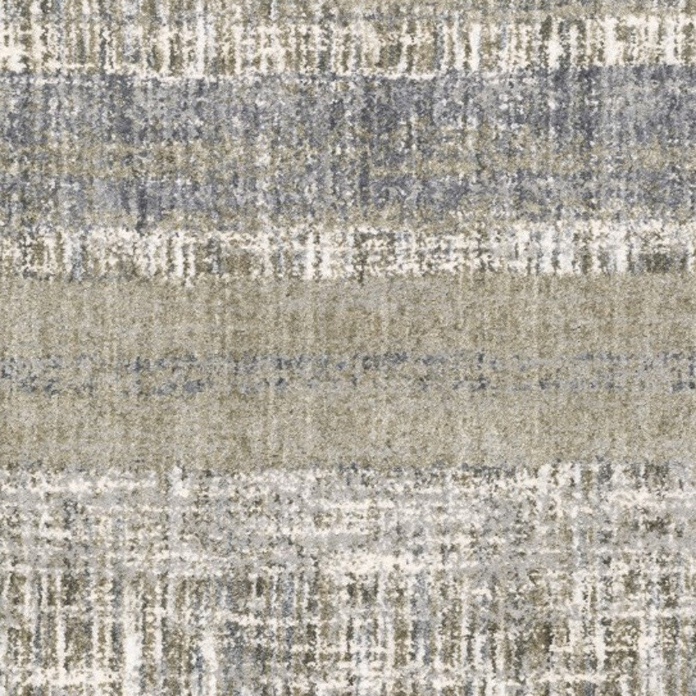 2' X 8' Grey And Ivory Abstract Lines Runner Rug-Area Rugs-DECOROLALA
