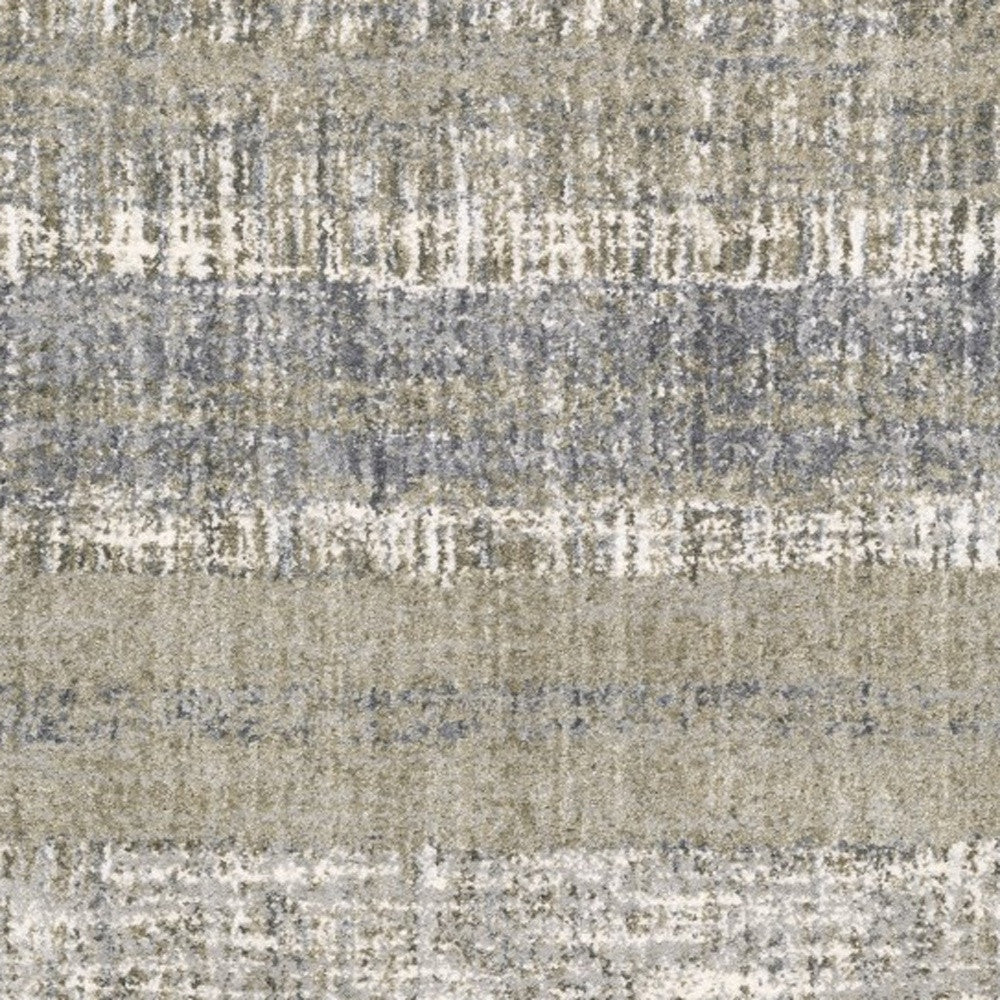 2' X 8' Grey And Ivory Abstract Lines Runner Rug-Area Rugs-DECOROLALA