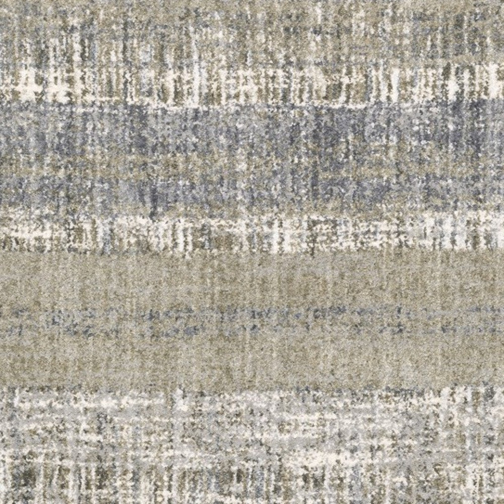 2' X 8' Grey And Ivory Abstract Lines Runner Rug-Area Rugs-DECOROLALA