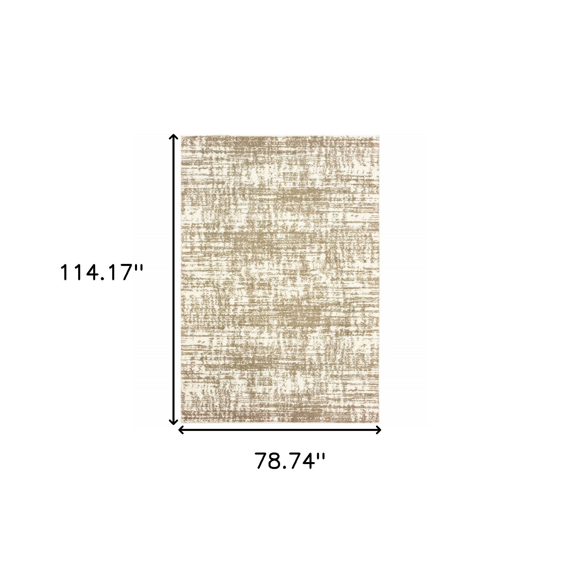 2' X 8' Ivory And Gray Abstract Strokes Runner Rug-Area Rugs-DECOROLALA