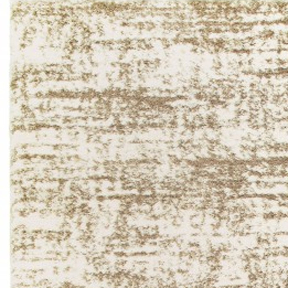 2' X 8' Ivory And Gray Abstract Strokes Runner Rug-Area Rugs-DECOROLALA