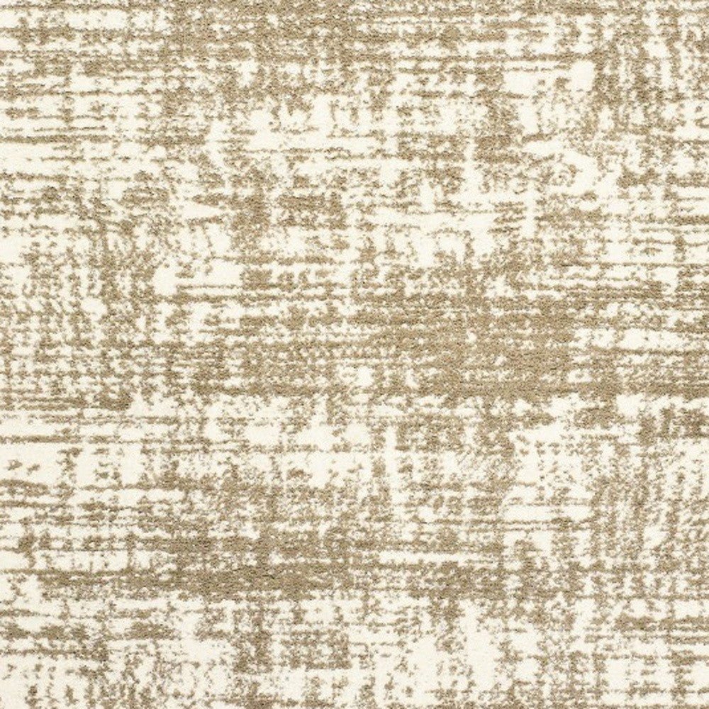 2' X 8' Ivory And Gray Abstract Strokes Runner Rug-Area Rugs-DECOROLALA