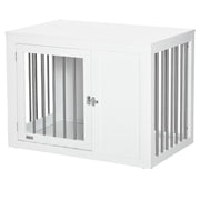 2-in-1 Dog Crate Side Table - White Medium 36"-DECOROLALA
