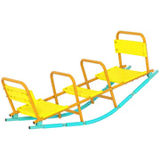 Teeter Totter Seesaw for Kids, 2 in 1 Metal Rocking Seesaw for Toddlers Age 3-8, Playground Equipment for Backyard-Toys & Games > Kids Outdoor Play > Gym Sets & Swings-DECOROLALA