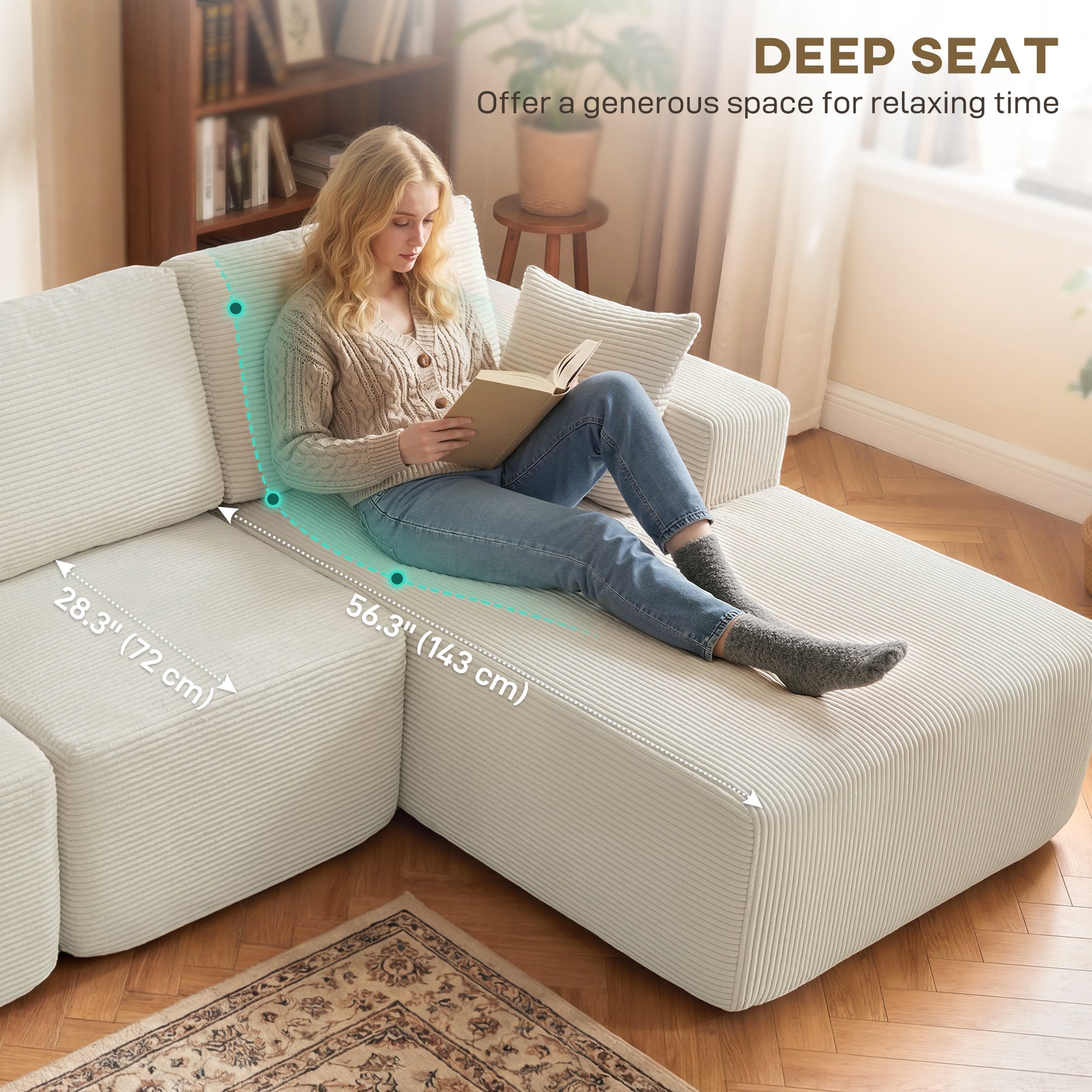 2-in-1 Modular Sectional Sofa Bed - Dark Grey-DECOROLALA