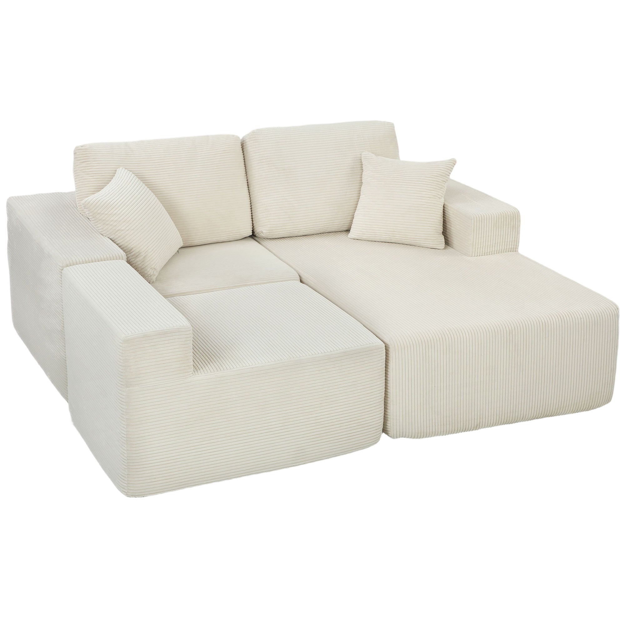 2-in-1 Modular Sectional Sofa Bed - Dark Grey-DECOROLALA