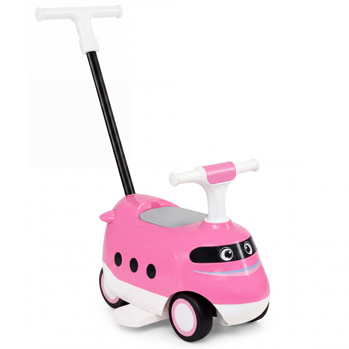 Voiture à pousser ou à chevaucher 2-en-1 pour tout-petits de 1 à 3 ans avec klaxon
