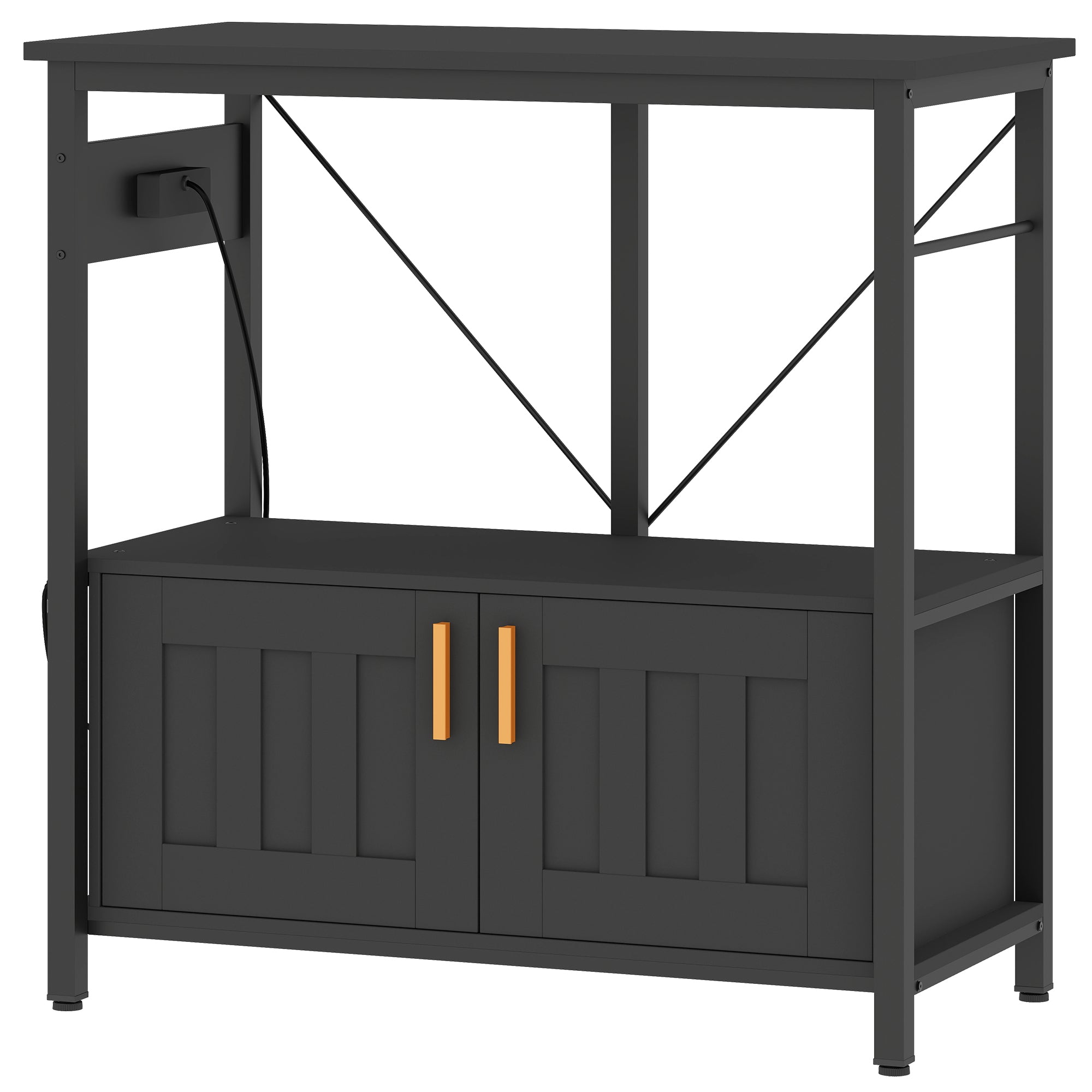20-29 Gallon Fish Tank Stand Aquarium Stand 330 LBS Capacity for Home, Office, 30.7" x 15.7" x 31.9", Black-Small Animals-DECOROLALA