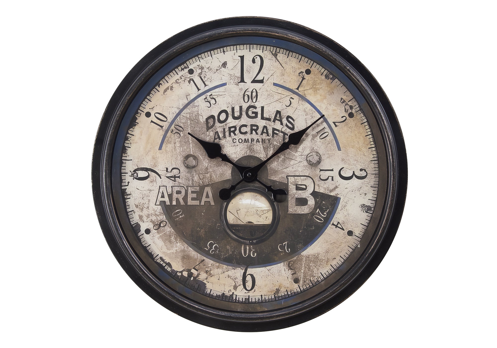 20" Antique Brown Round Wall Clock-Clocks-DECOROLALA